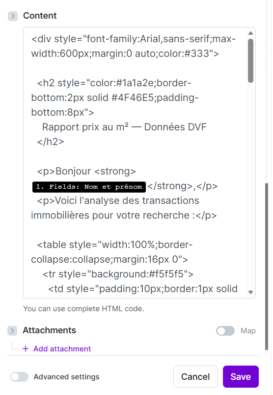 Node 8 — Gmail template 2/3